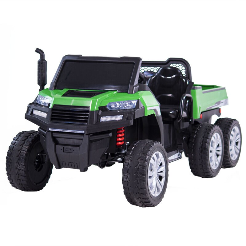 Elbil Truckster 4WD tvåsits 12V - Grön-Grå