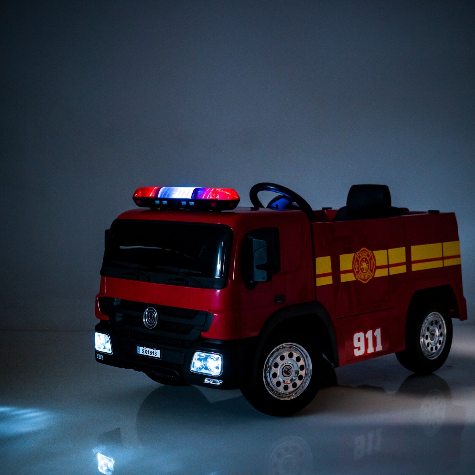 Elbil barn Brandbil 12V V2