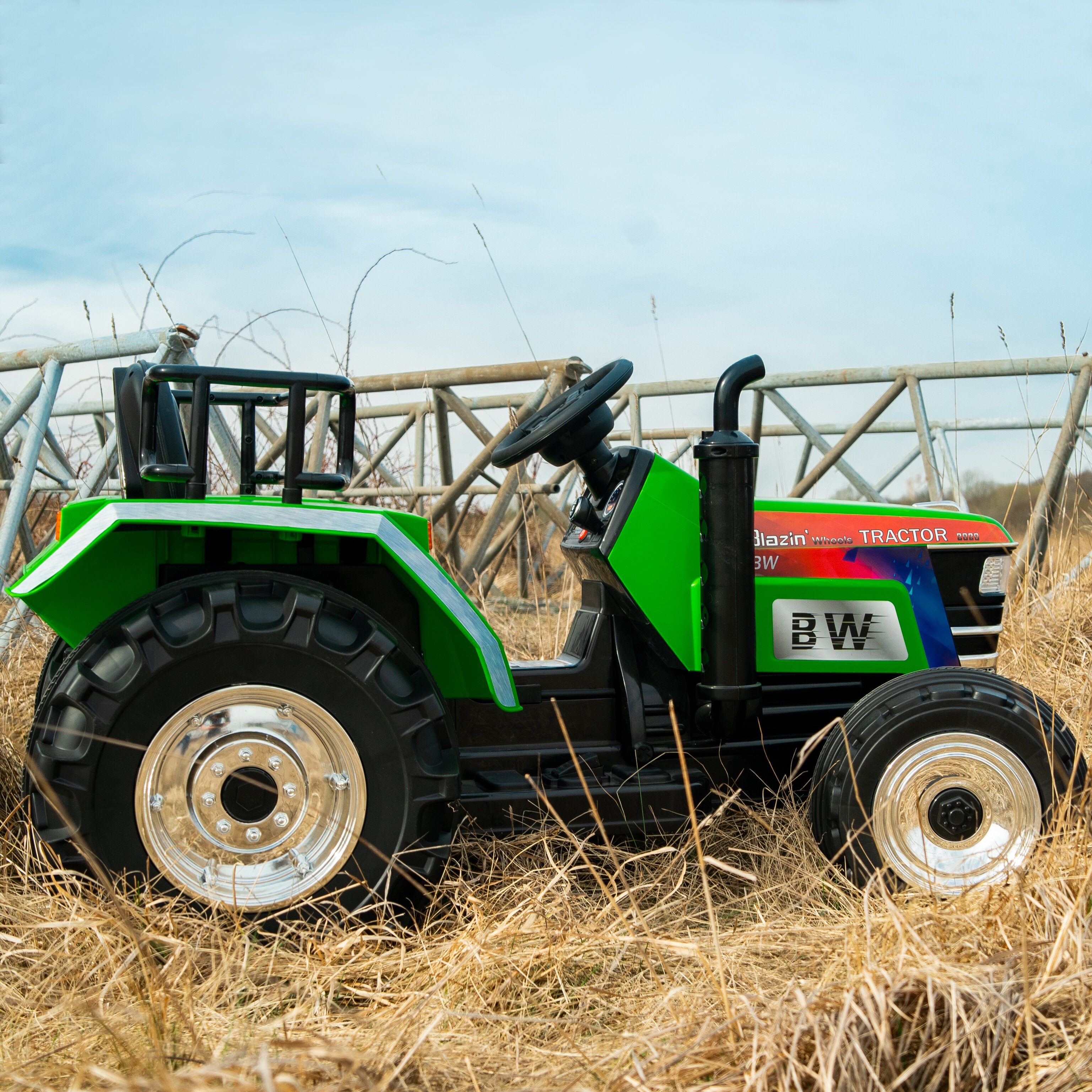 Elbil barn Traktor Harris 12V - Grön