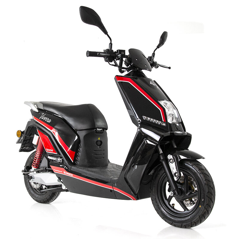 Fyndex - Elmoped Evolite E3 1000W Klass II - Svart/röd