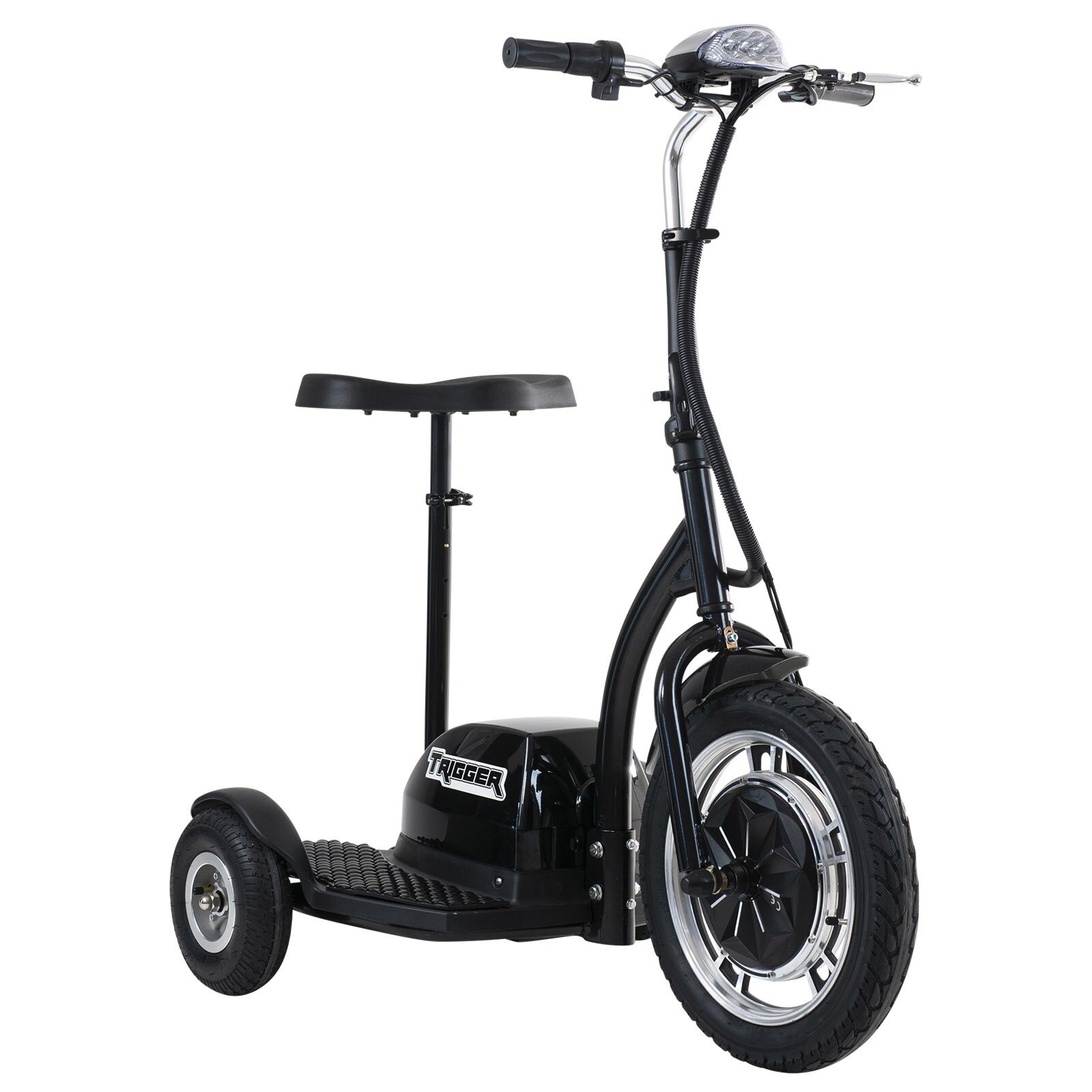 Fyndex - Trehjulig scooter Trigger, 500W - Svart