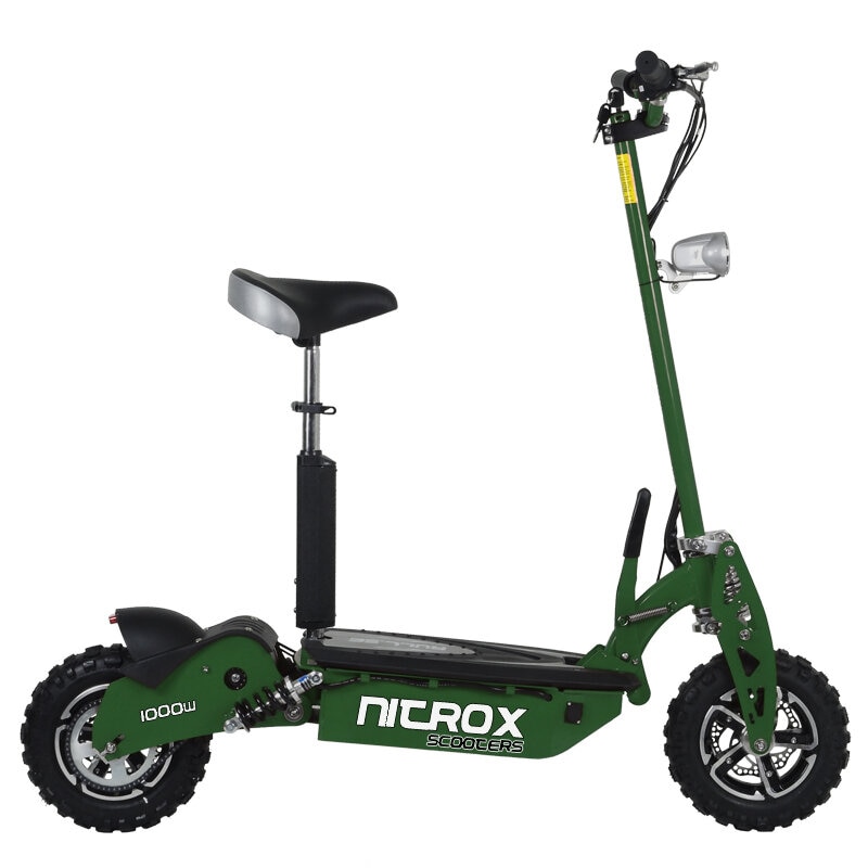 Fyndex Elscooter 1000 W 48V Dirt med lysen - ARMY GREEN