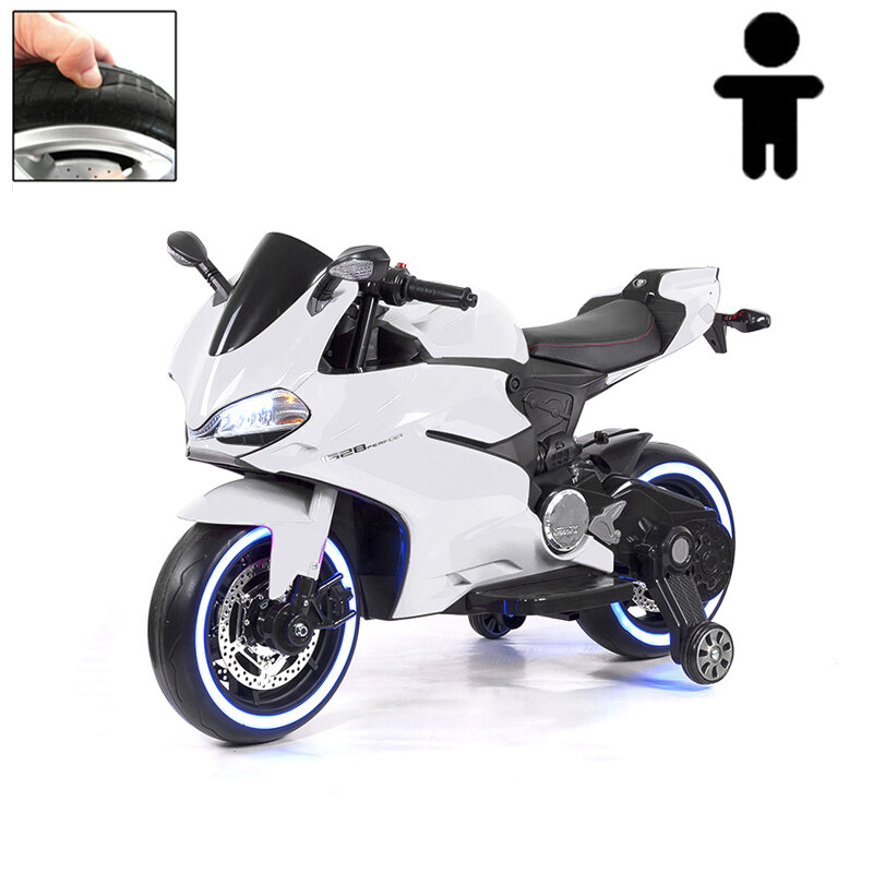 Begex - Elbil Motorcykel Sport R600 12V - Vit