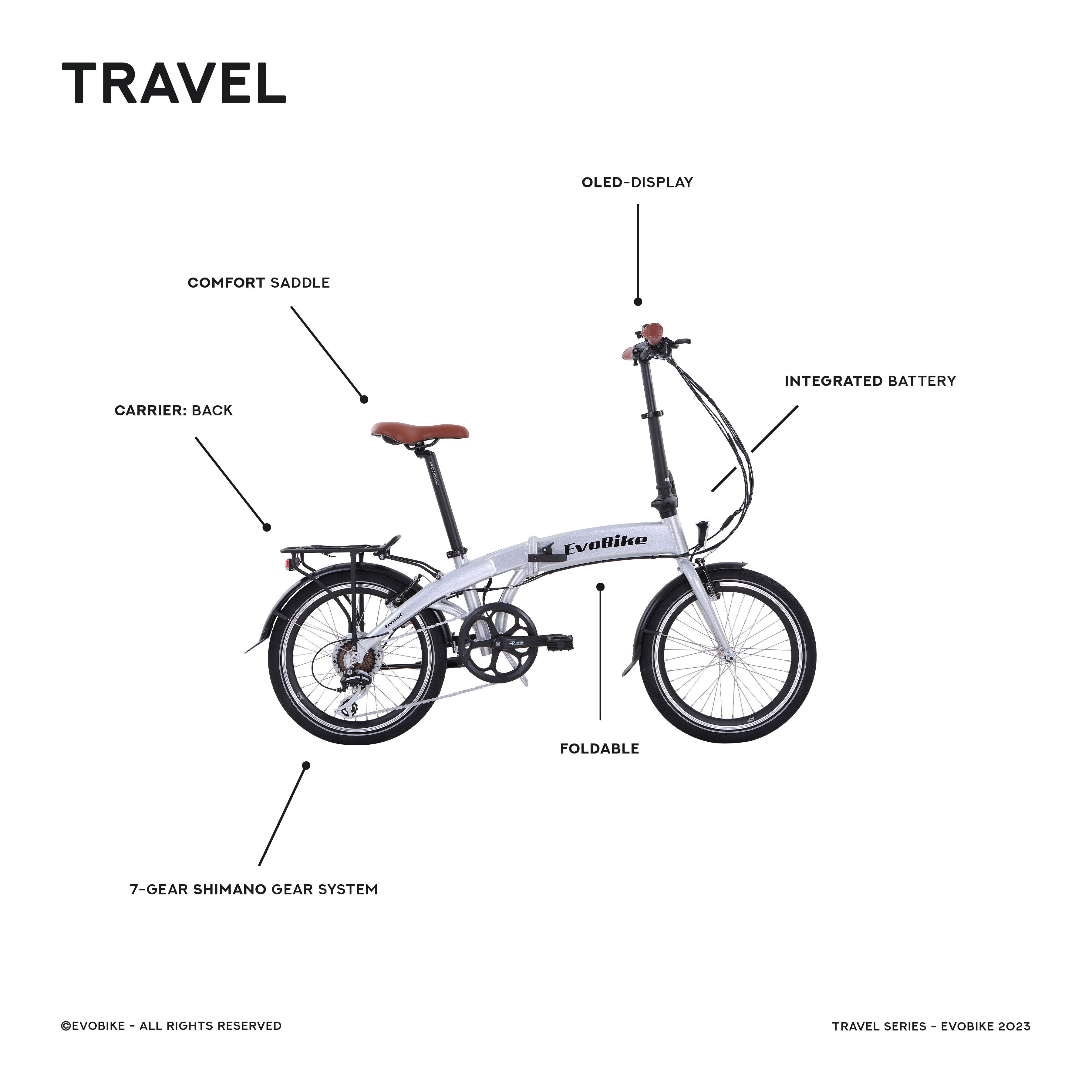 Evobike Travel - Hopfällbar